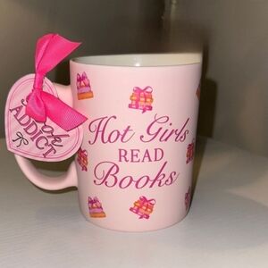Pink "Hot Girls Read Books" Mug